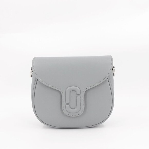 Marc Jacobs Women's The Messenger Saddle Bag Small In Leather Gray OS - Picture 12 of 14